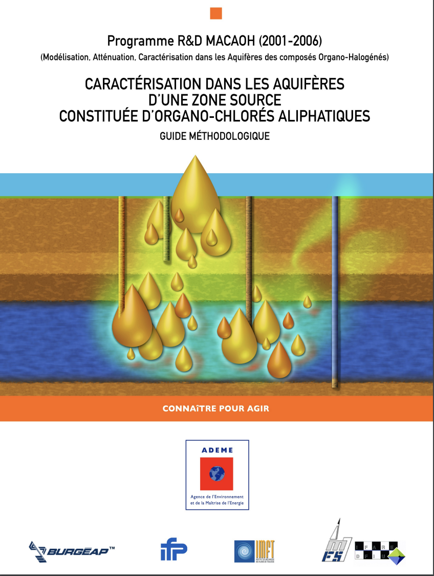 MACAOH - Caractérisation dans les aquifères d'une zone source constituée d'organo-chlorés aliphatiques - ADEME - 2007