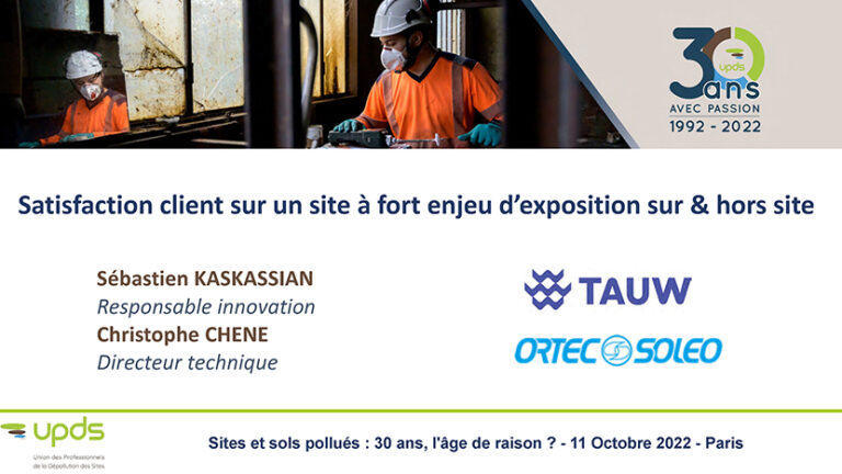 1 PDG TAUW ORTEC Colloque 2022 Page