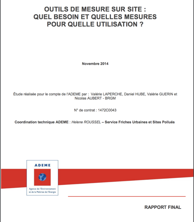 Outils de mesure sur site quel besoin et quelles mesures pour quelle utilisation ADEME
